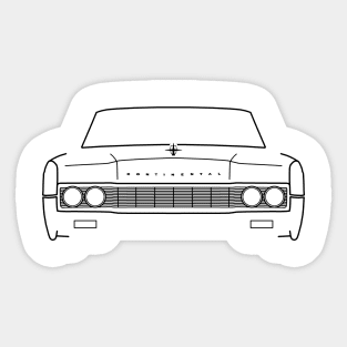 1967 vintage Lincoln Continental outline graphic (black) Sticker